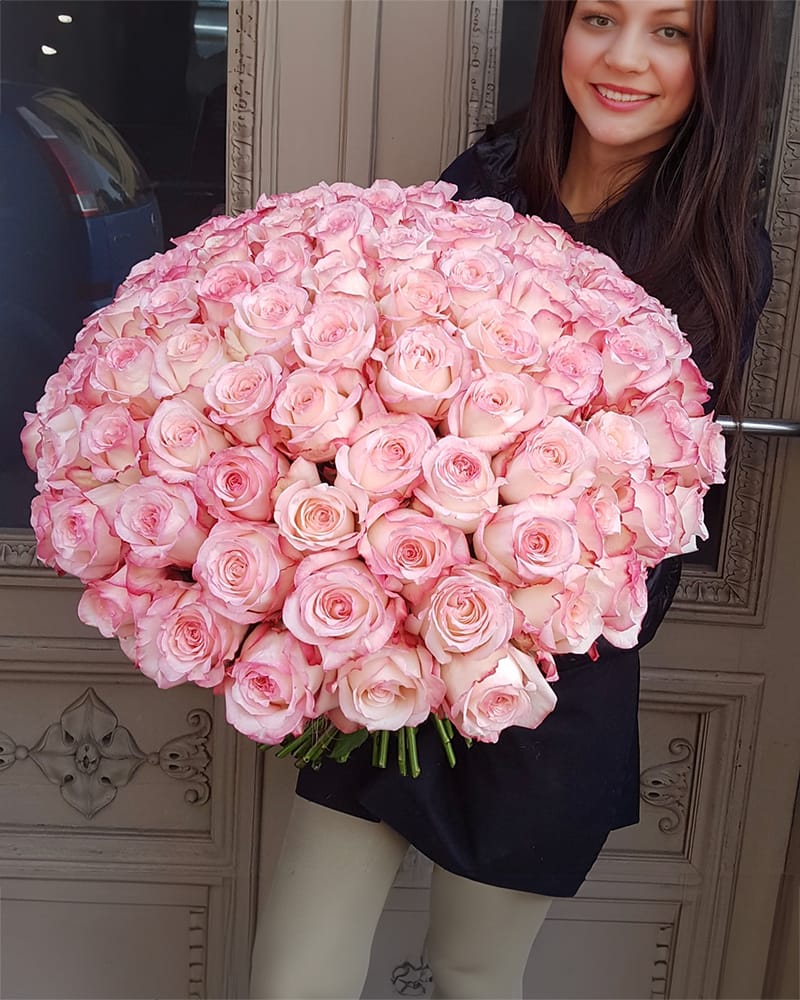 101 rozā roze premium