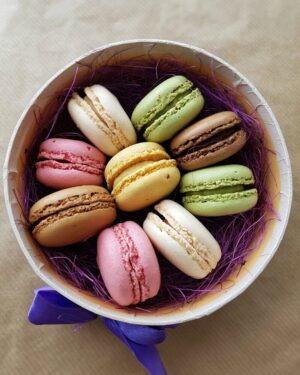 Macarons cepumi kārbiņā